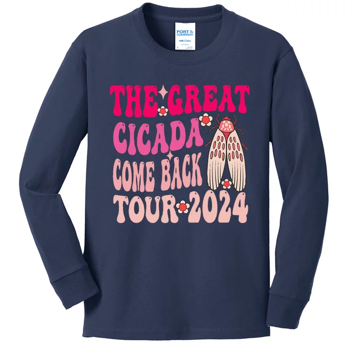 Funny The Great Cicada Comeback 2024 Kids Long Sleeve Shirt