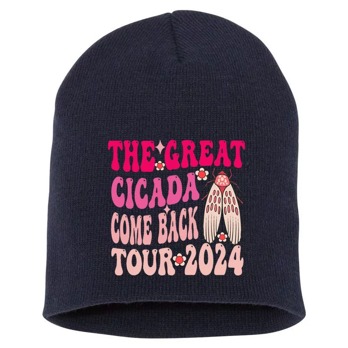 Funny The Great Cicada Comeback 2024 Short Acrylic Beanie