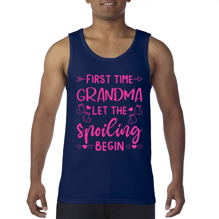 First Time Grandma Let The Spoiling Begin Tank Top