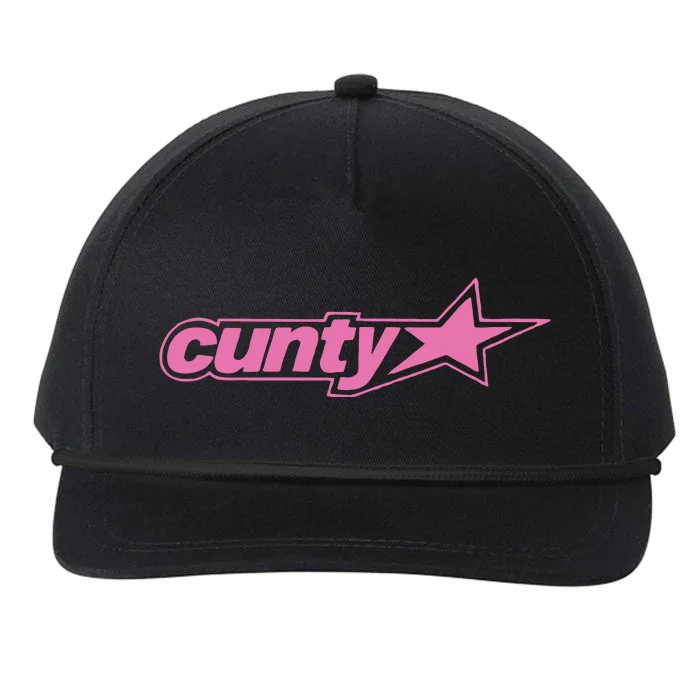 Funny The Girl Jt World Cunty Snapback Five-Panel Rope Hat