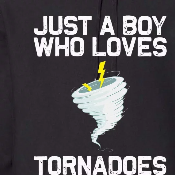 Funny Tornado Gift For Kids Hurricane Weather Chaser Premium Hoodie