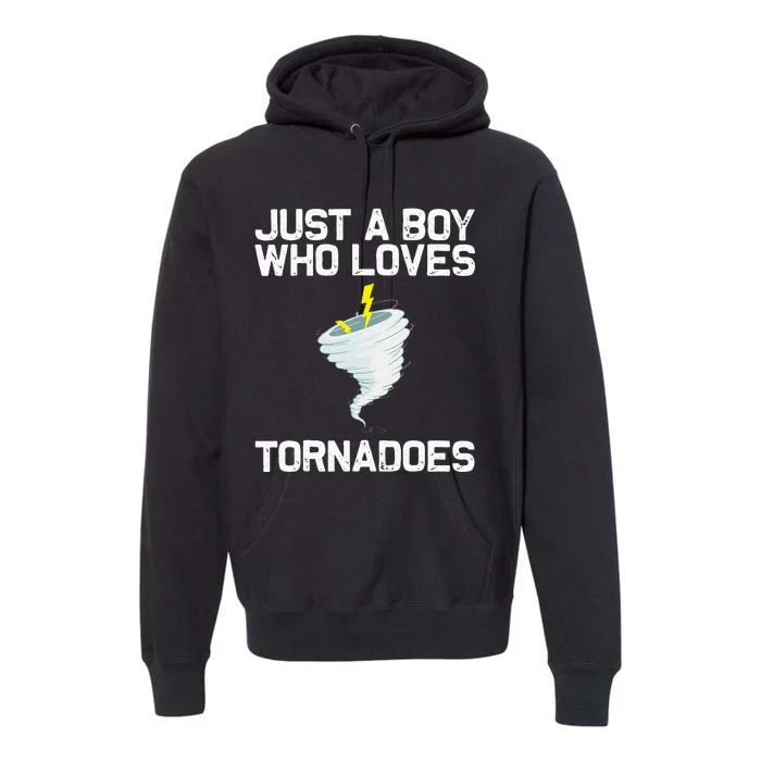 Funny Tornado Gift For Kids Hurricane Weather Chaser Premium Hoodie