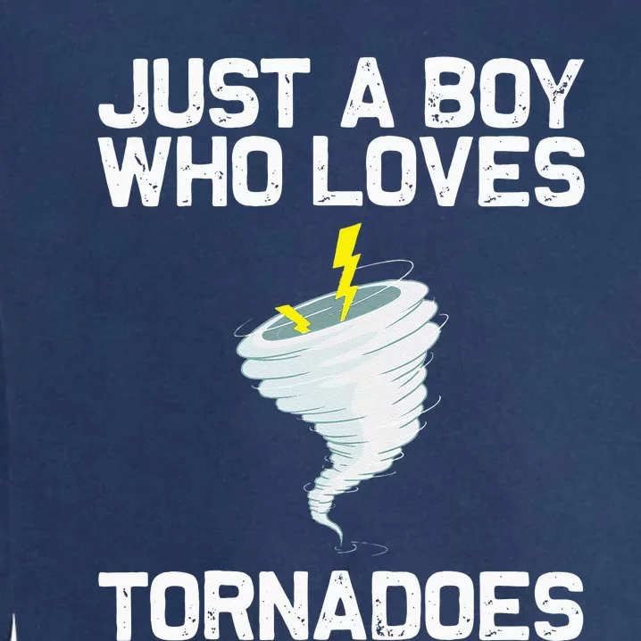 Funny Tornado Gift For Kids Hurricane Weather Chaser Garment-Dyed Sweatshirt