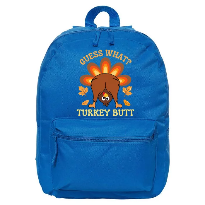 Funny Thanksgiving Guess What Turkey Butt 16 in Basic Backpack