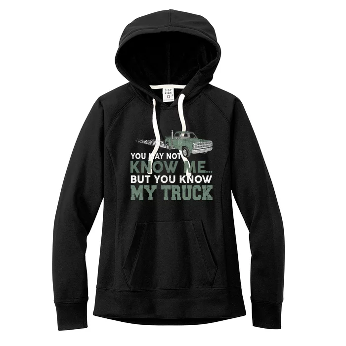 Funny Trucker Gift Do Not Touch My Truck Women's Fleece Hoodie