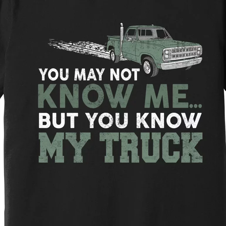 Funny Trucker Gift Do Not Touch My Truck Premium T-Shirt