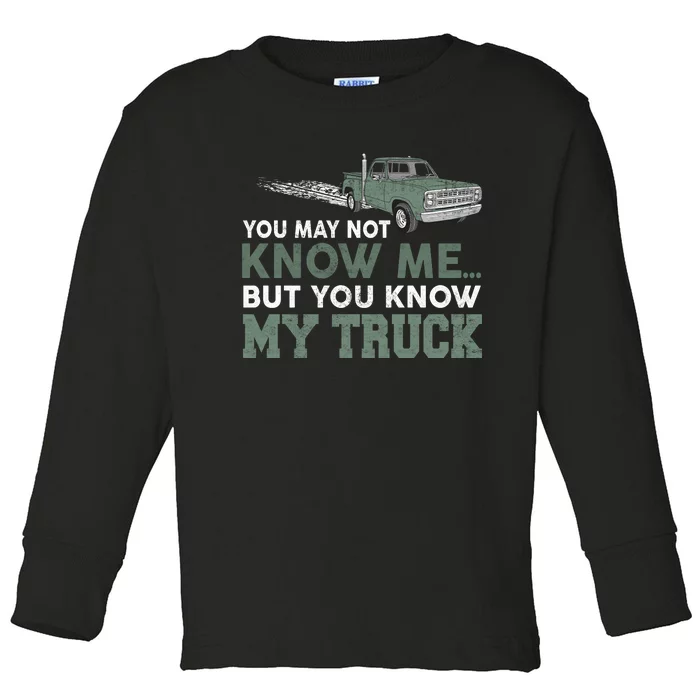 Funny Trucker Gift Do Not Touch My Truck Toddler Long Sleeve Shirt