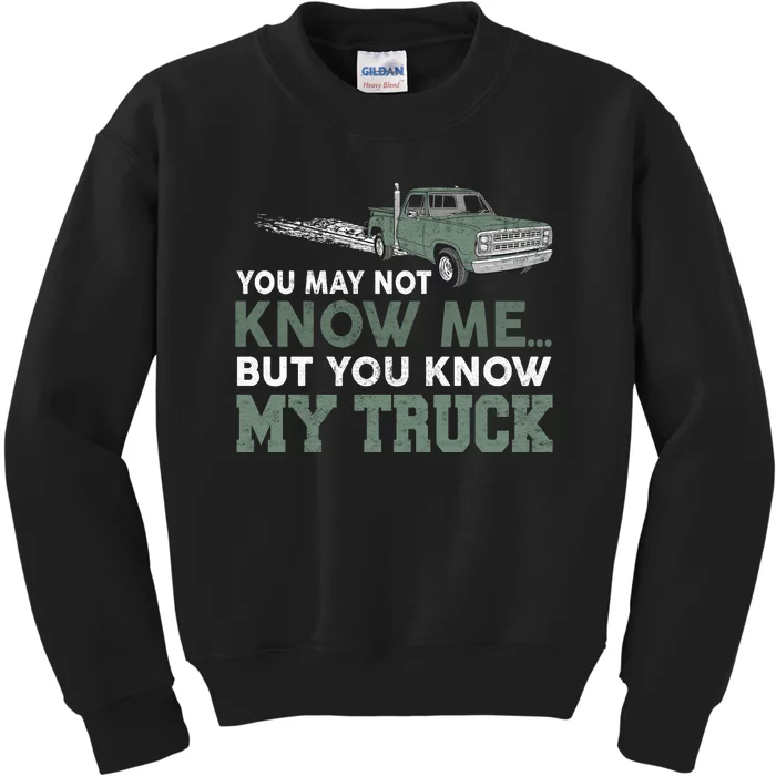 Funny Trucker Gift Do Not Touch My Truck Kids Sweatshirt