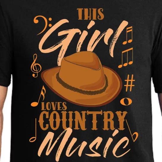 Funny This Girl Loves Country Music Pajama Set