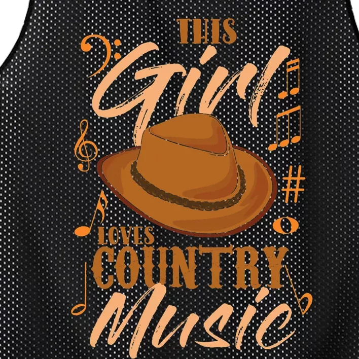 Funny This Girl Loves Country Music Mesh Reversible Basketball Jersey Tank