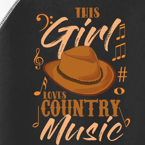 Funny This Girl Loves Country Music Toddler Fine Jersey T-Shirt