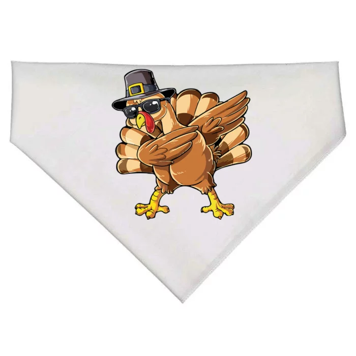 Funny Turkey Gift Dancing Turkey Pigram Hat And Sun Glasses Gift USA-Made Doggie Bandana