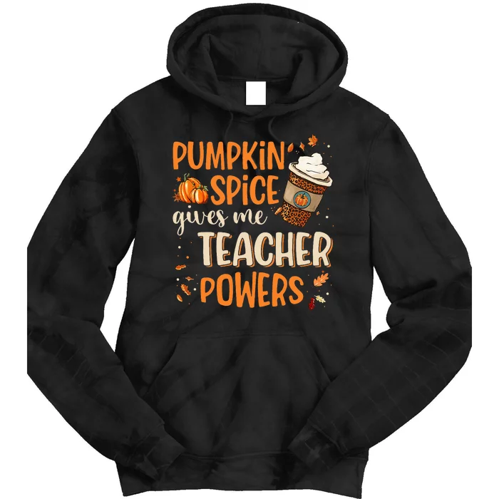 Fall Teacher Gift Unleash Your Superpowers with Pumpkin Spice Tie Dye Hoodie