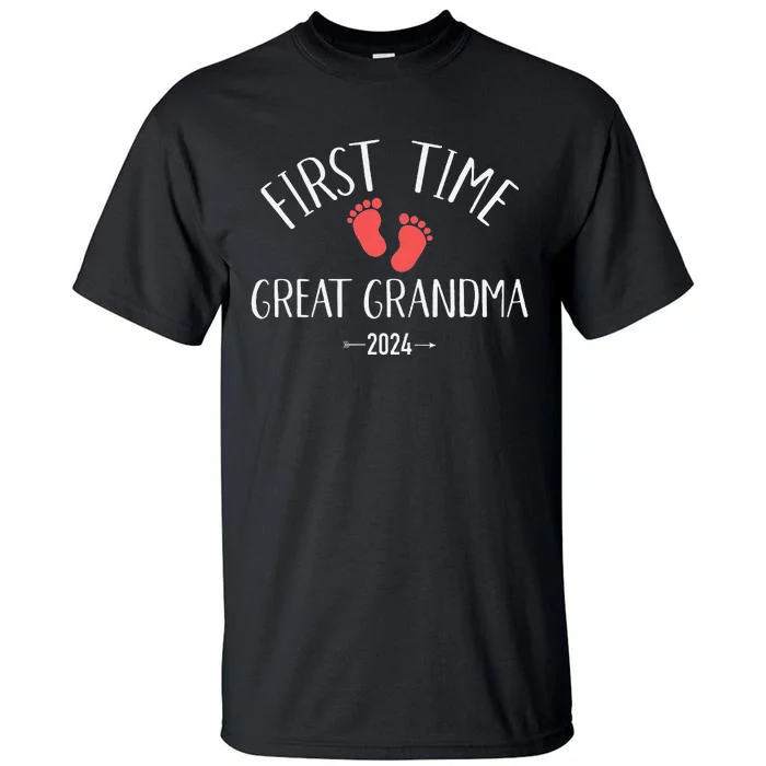 First Time Great Grandma 2024 Tall T-Shirt