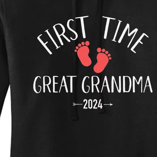 First Time Great Grandma 2024 Women's Pullover Hoodie