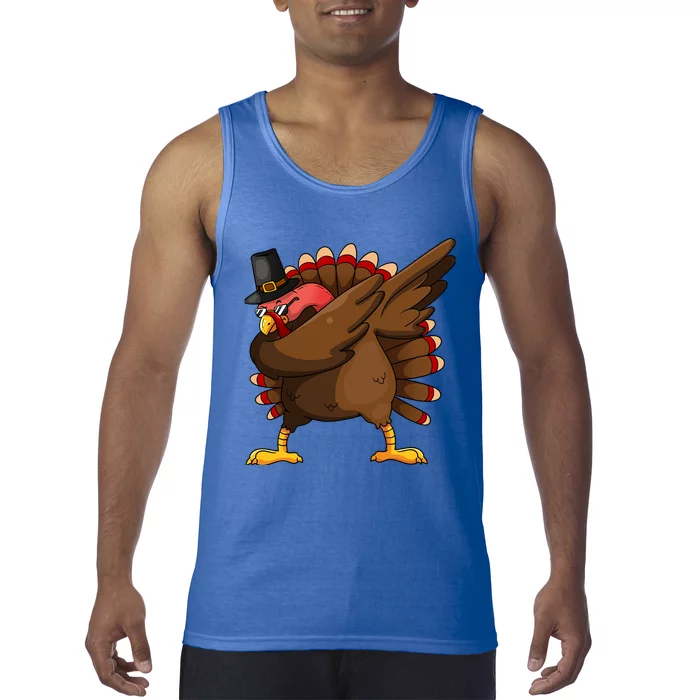 Funny Thanksgiving Gift Dabbing Turkey Gift Tank Top