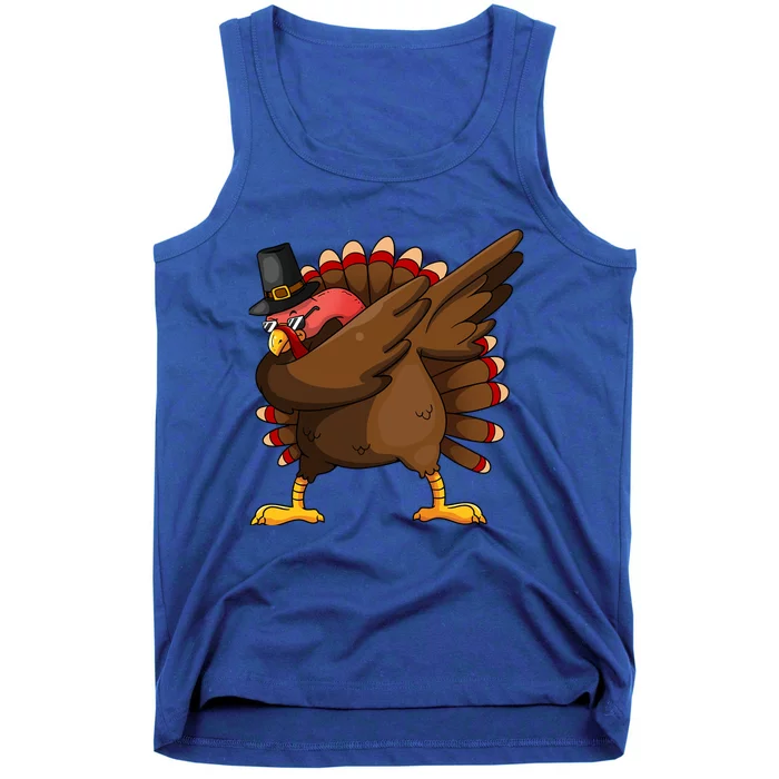 Funny Thanksgiving Gift Dabbing Turkey Gift Tank Top