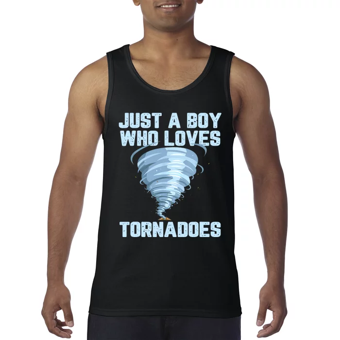 Funny Tornado Gift For Boy Hurricane Weather Chaser Tank Top