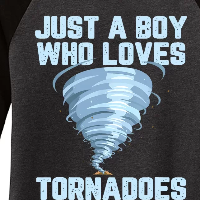 Funny Tornado Gift For Boy Hurricane Weather Chaser Women's Tri-Blend 3/4-Sleeve Raglan Shirt