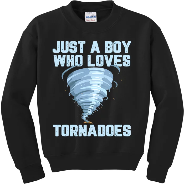 Funny Tornado Gift For Boy Hurricane Weather Chaser Kids Sweatshirt