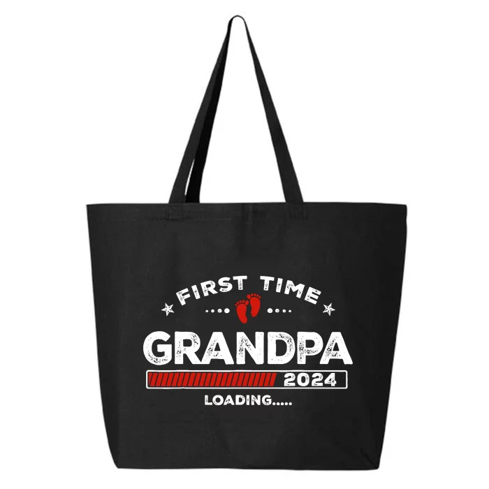 First Time Grandpa Est. 2024 Loading Soon To Be Dad Grandpa 25L Jumbo Tote