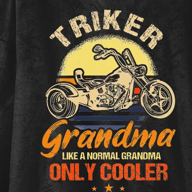 Funny Triker Grandma Motorcycle Trike Design Women Hooded Wearable Blanket