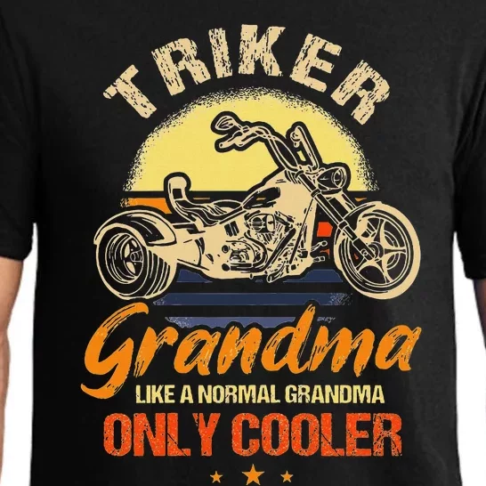 Funny Triker Grandma Motorcycle Trike Design Women Pajama Set