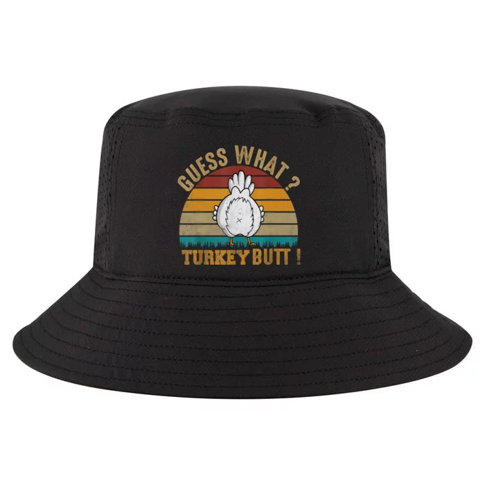 Funny Thanksgiving Guess What Turkey Butt Cool Comfort Performance Bucket Hat