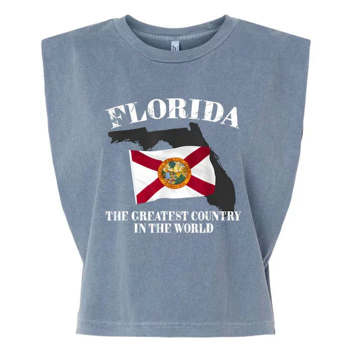 Florida The Greatest Country In The World Garment-Dyed Women's Muscle Tee