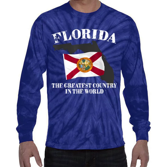 Florida The Greatest Country In The World Tie-Dye Long Sleeve Shirt