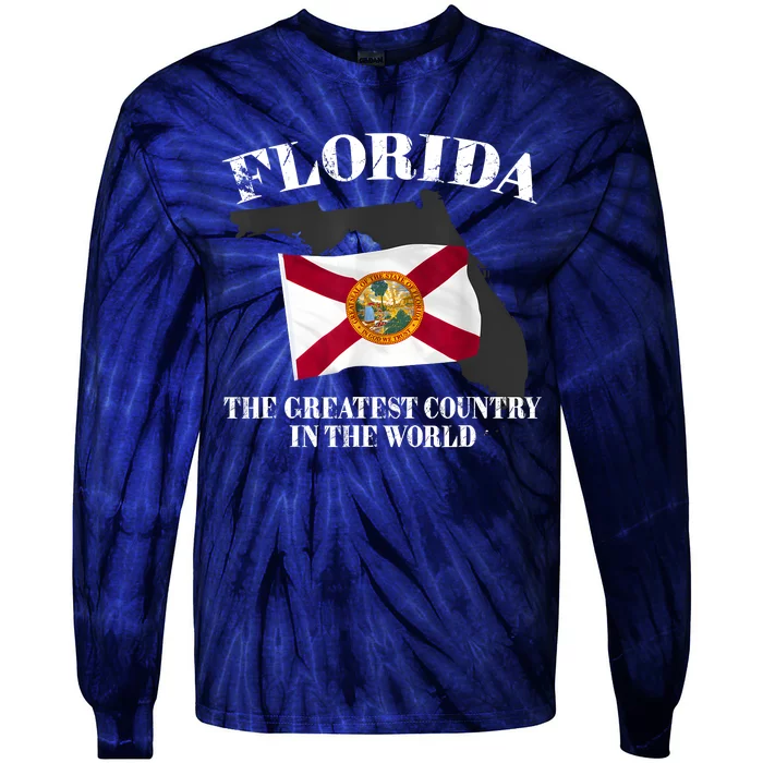 Florida The Greatest Country In The World Tie-Dye Long Sleeve Shirt