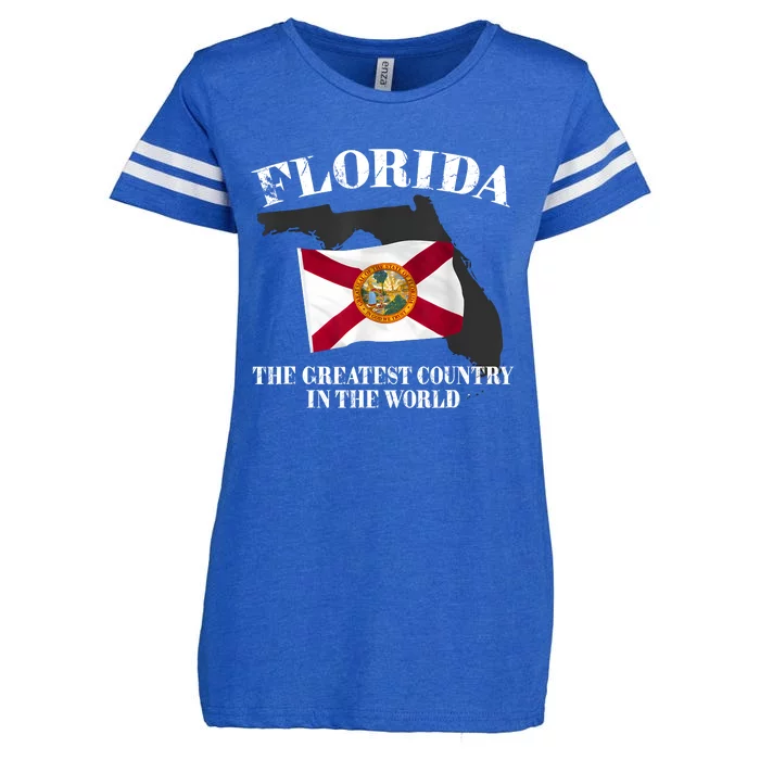 Florida The Greatest Country In The World Enza Ladies Jersey Football T-Shirt