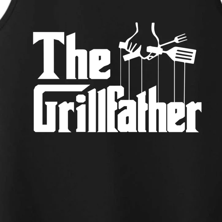 Funny The Grillfather Bbq Grill And Smoker Barbecue Chef Gift Funny Gift Performance Tank