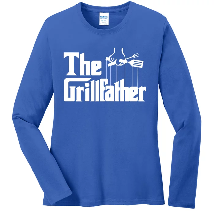 Funny The Grillfather Bbq Grill And Smoker Barbecue Chef Gift Funny Gift Ladies Long Sleeve Shirt