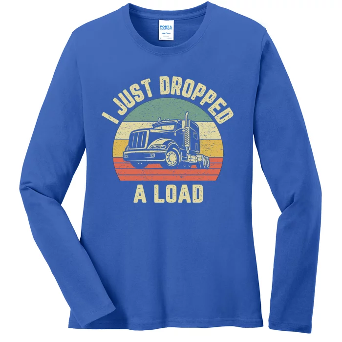 Funny Trucker Gift Big Rig Semi Trailer Truck Driver Gift Funny Gift Ladies Long Sleeve Shirt