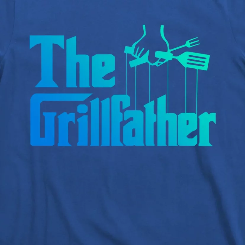 Funny The Grillfather Bbq Grill And Smoker Barbecue Chef Gift T-Shirt