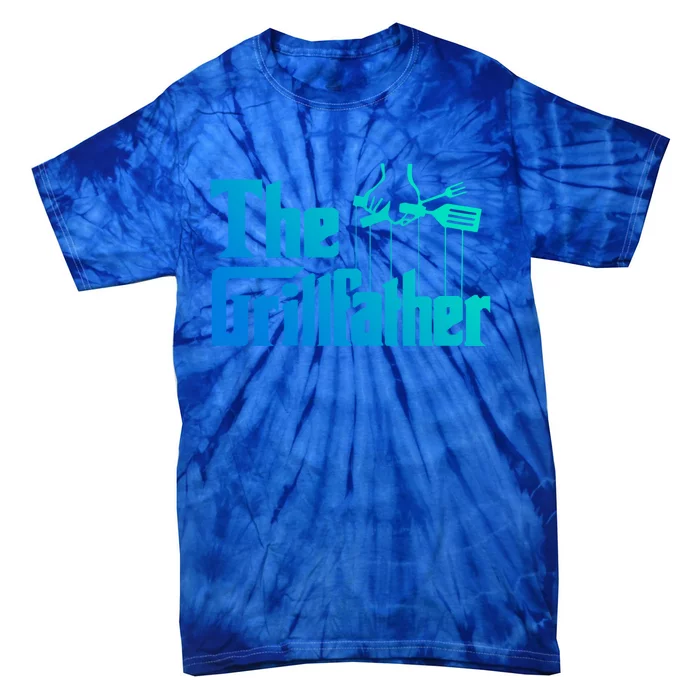 Funny The Grillfather Bbq Grill And Smoker Barbecue Chef Gift Tie-Dye T-Shirt