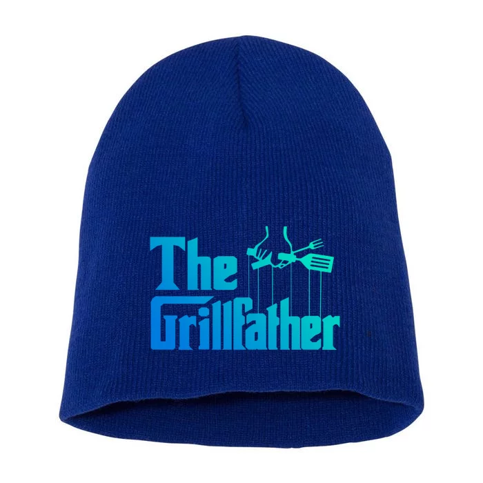 Funny The Grillfather Bbq Grill And Smoker Barbecue Chef Gift Short Acrylic Beanie