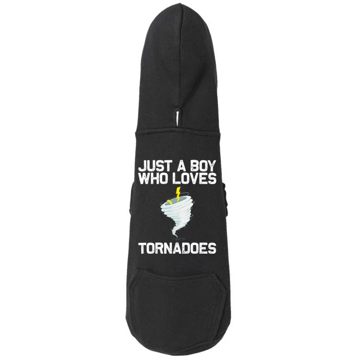 Funny Tornado Gift For Hurricane Weather Chaser Doggie 3-End Fleece Hoodie