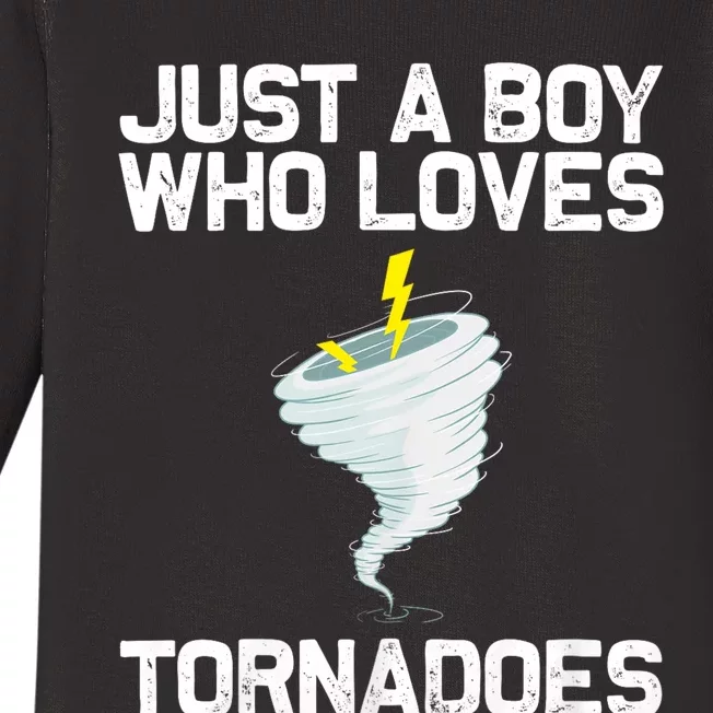 Funny Tornado Gift For Hurricane Weather Chaser Baby Long Sleeve Bodysuit