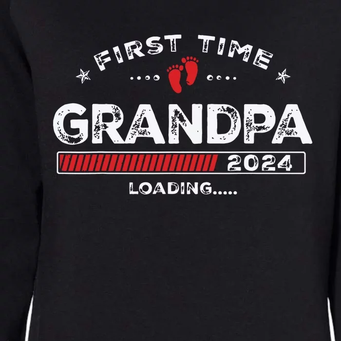 First Time Grandpa Est 2024 Loading Soon To Be Dad Grandpa Womens California Wash Sweatshirt