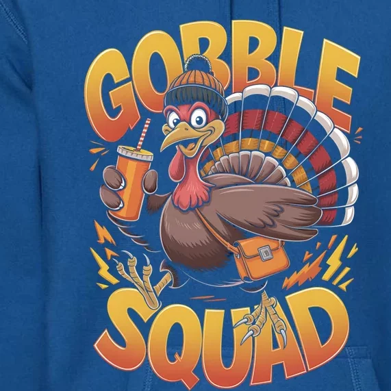 Funny Turkey Gobble Squad Group Matching Thanksgiving 2024 Gift Premium Hoodie