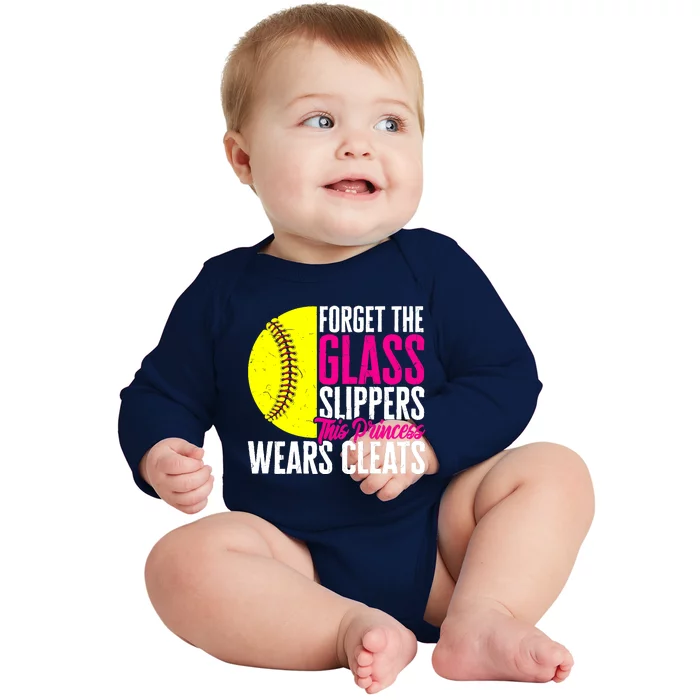 Forget The Glass Slippers This Princess Wears Cleats Baby Long Sleeve Bodysuit