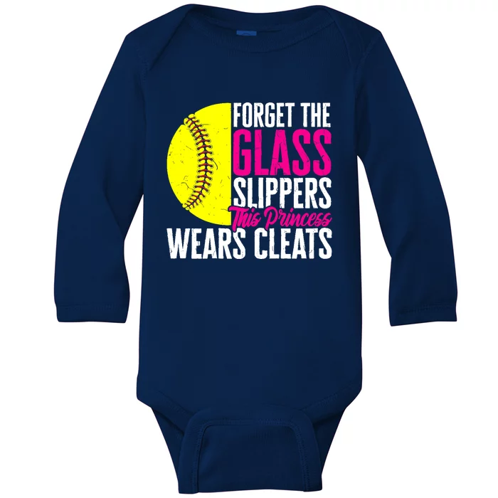 Forget The Glass Slippers This Princess Wears Cleats Baby Long Sleeve Bodysuit