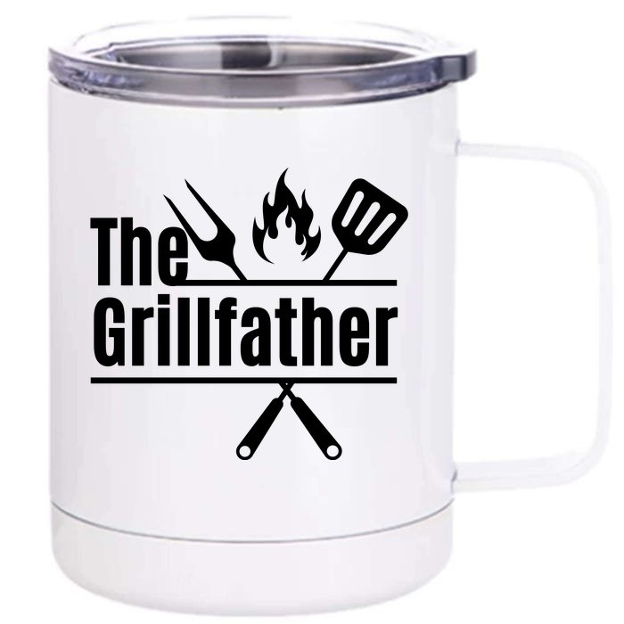 Funny The Grillfather Front & Back 12oz Stainless Steel Tumbler Cup