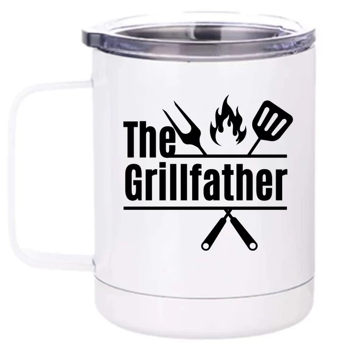 Funny The Grillfather Front & Back 12oz Stainless Steel Tumbler Cup