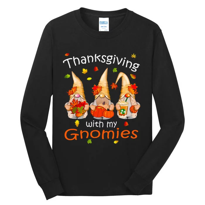 Funny Thanksgiving Gnome Gnomies Lover Tall Long Sleeve T-Shirt