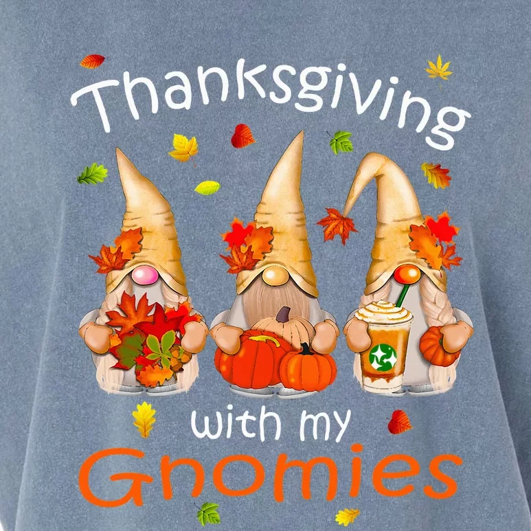 Funny Thanksgiving Gnome Gnomies Lover Garment-Dyed Women's Muscle Tee