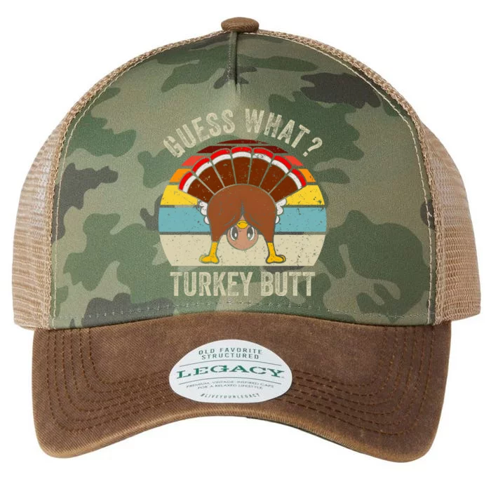 Funny Thanksgiving Guess What Turkey Butt Legacy Tie Dye Trucker Hat