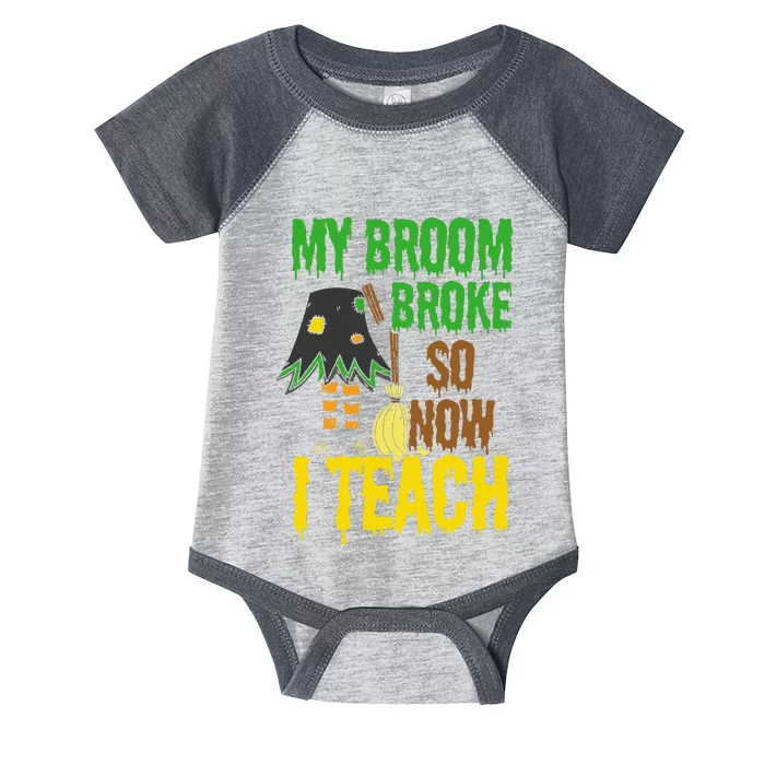 Funny Teacher Gift Idea Witch Halloween Infant Baby Jersey Bodysuit